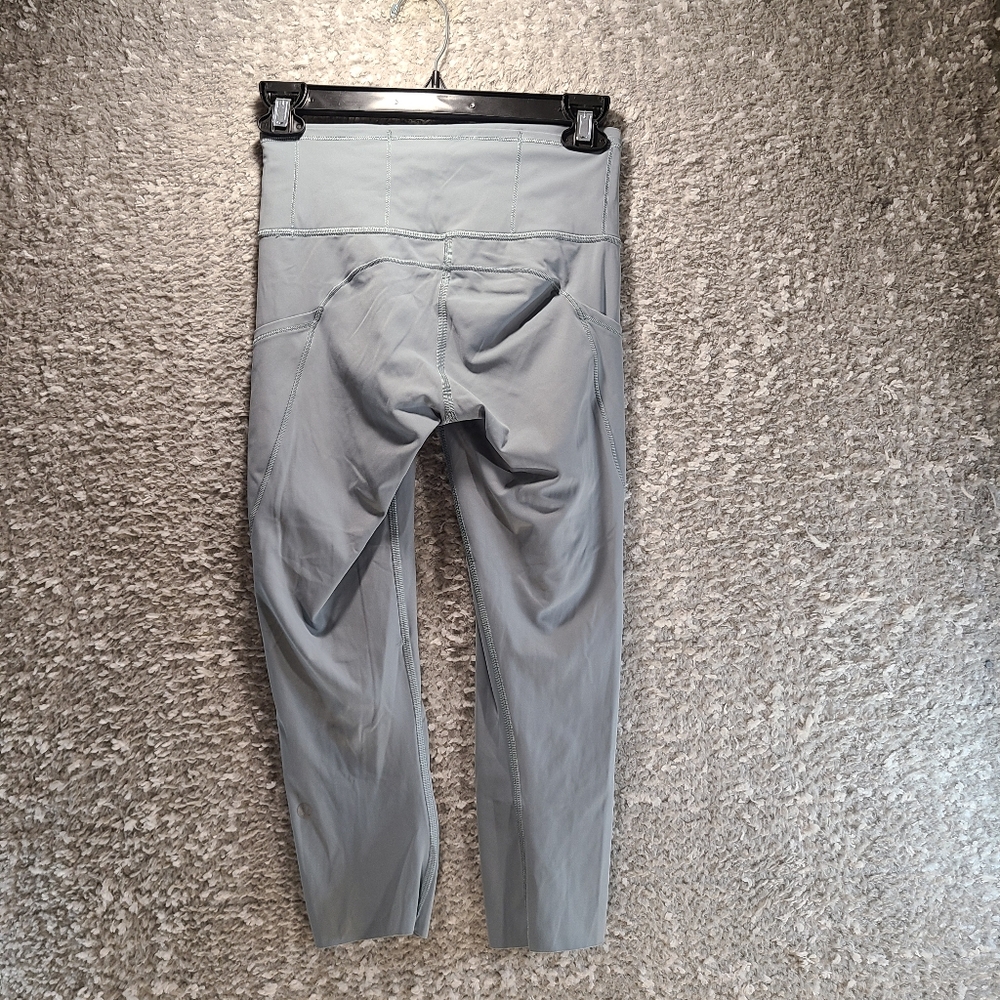 Lululemon Women's Fast Free Cropped Legging Pants Gray Size 4 Nylon